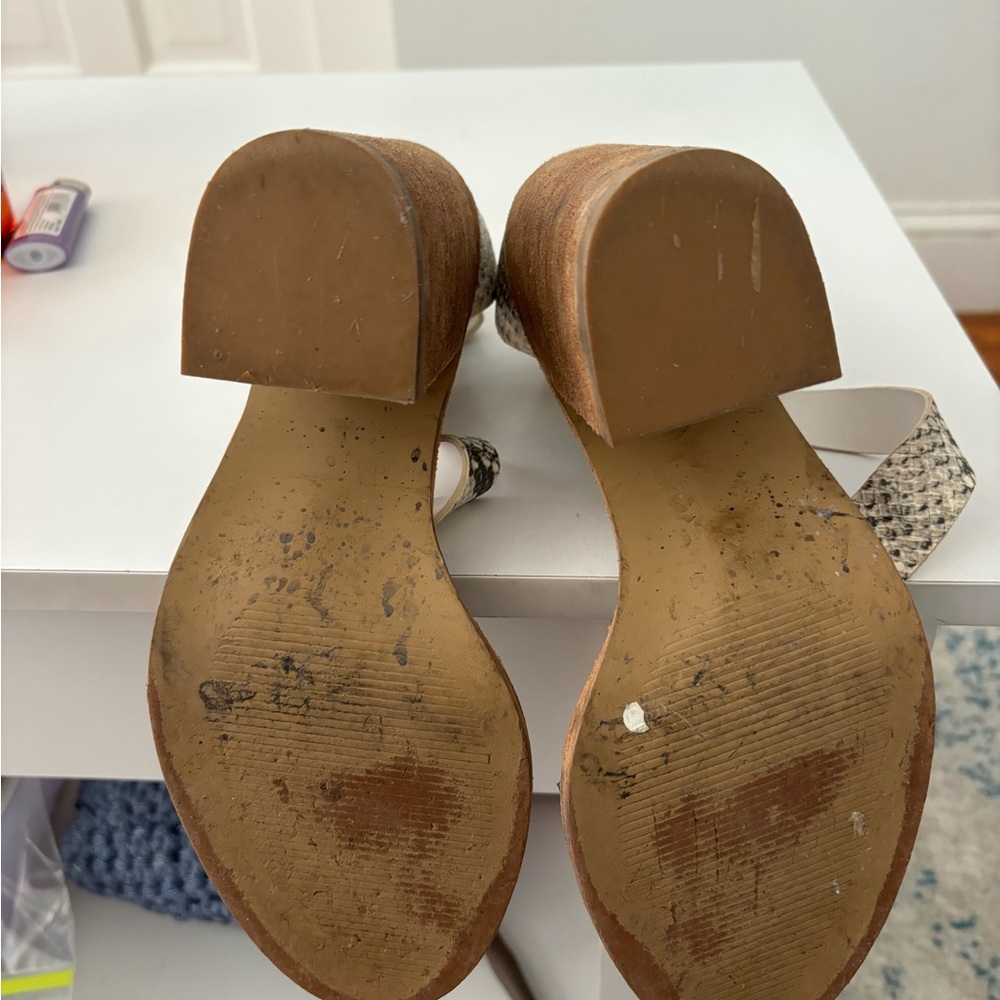 Steve Madden Collins Gray Snake Python Block Heel… - image 5